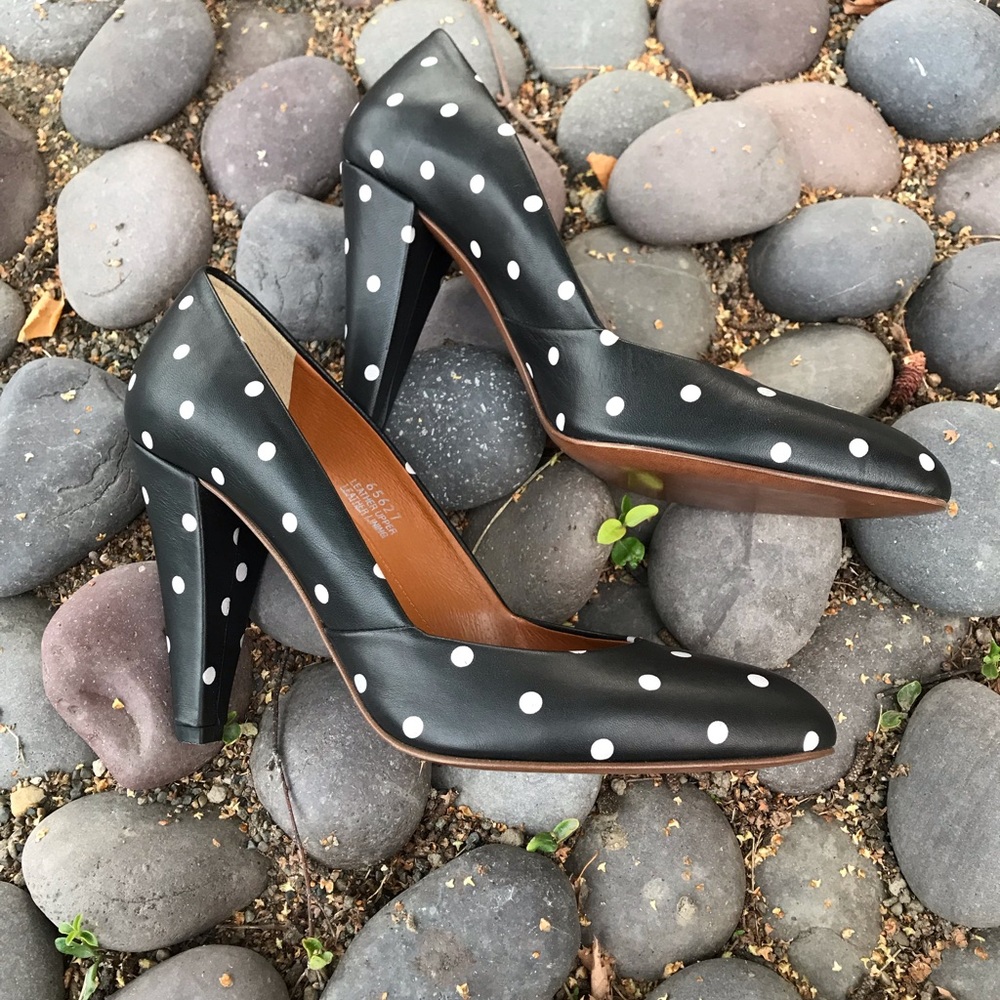 NIB Madewell Film Noir Polka Dot Pumps